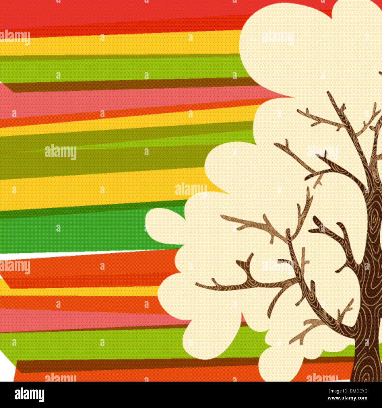 Multicolor tree background Stock Vector