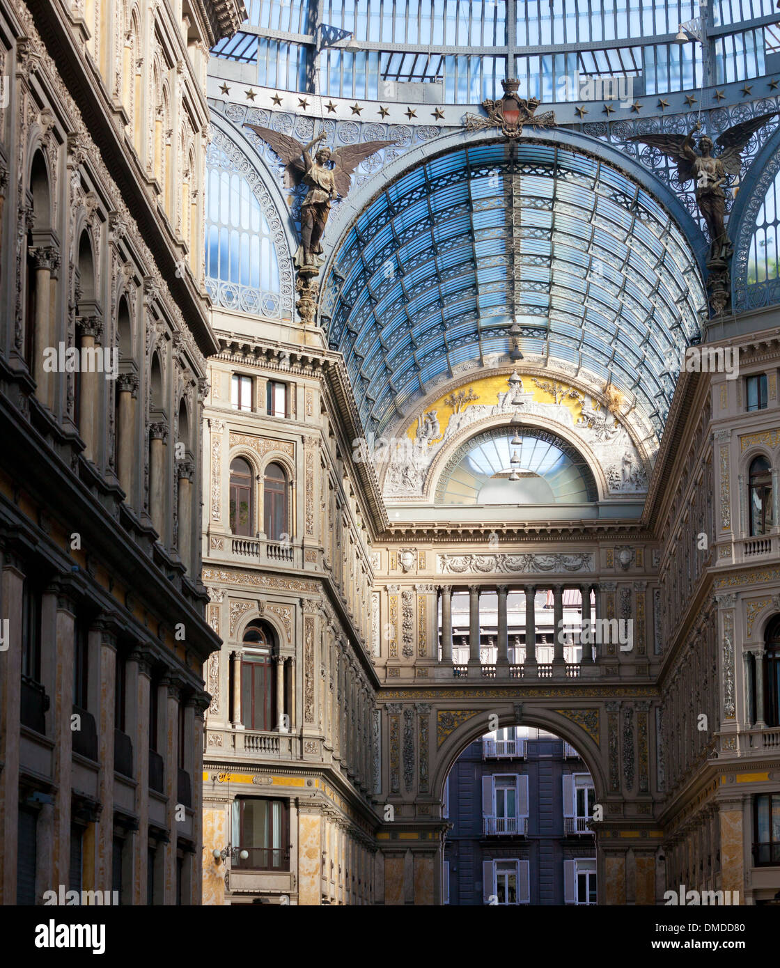 Umberto I gallery in the city of Naples, italy Stock Photo