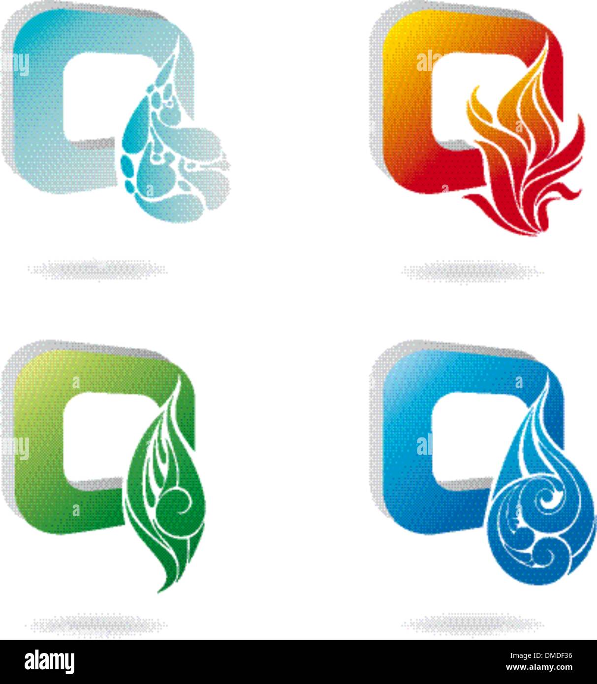 set of nature elements Stock Vector Image & Art - Alamy