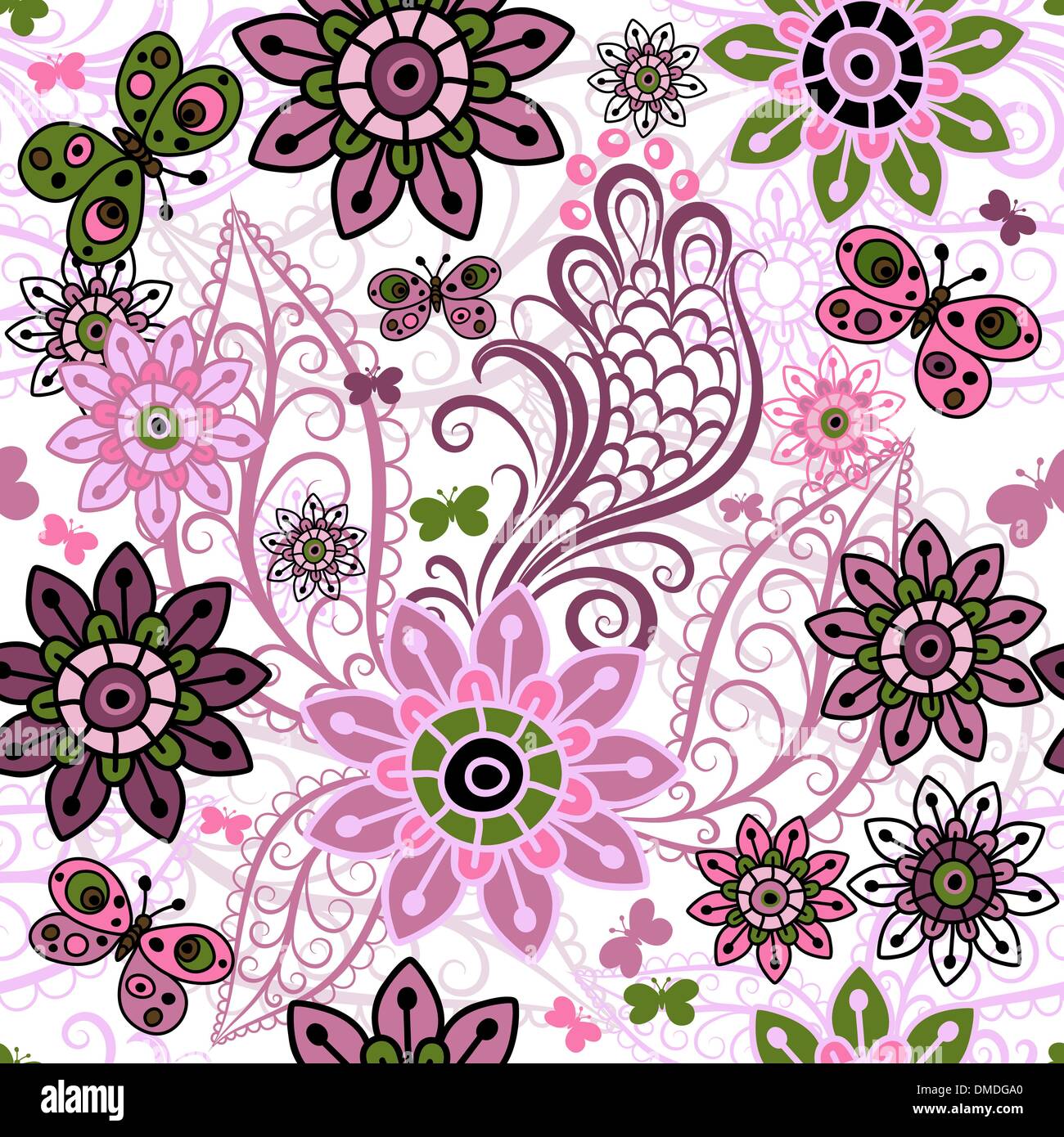 Seamless spring vintage pattern Stock Vector Image & Art - Alamy