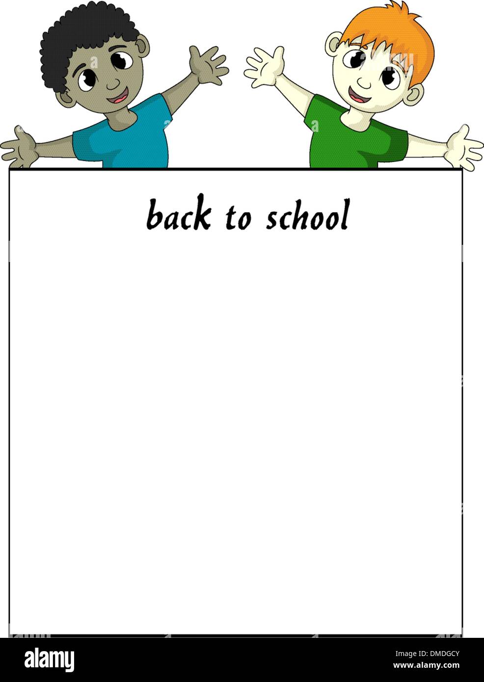child with back to school sign Stock Vector Image & Art - Alamy