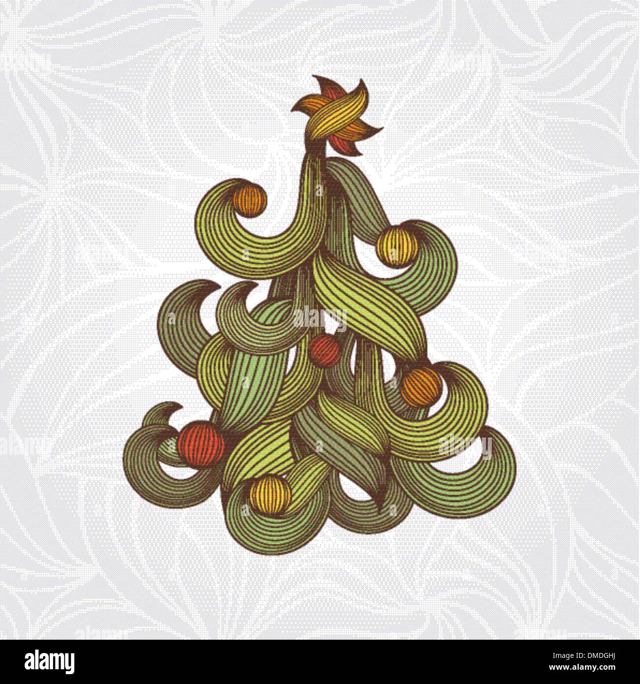 Christmas tree card Stock Vector Image & Art - Alamy