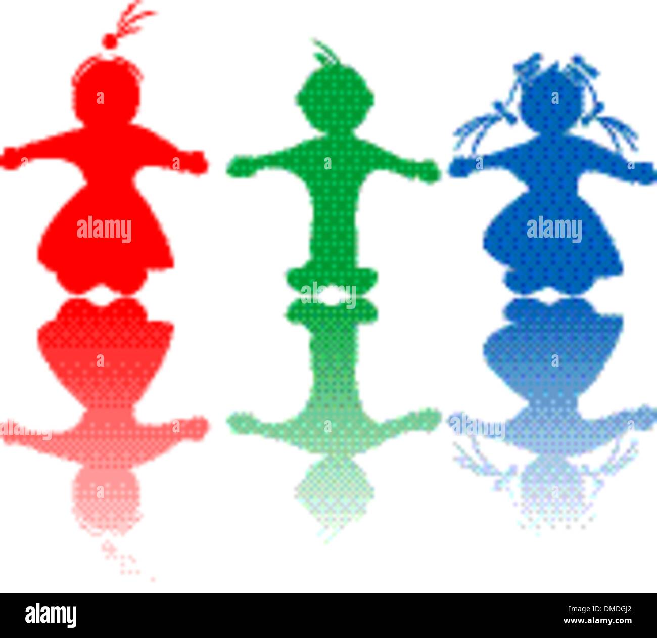 Kids in colors Stock Vector Image & Art - Alamy