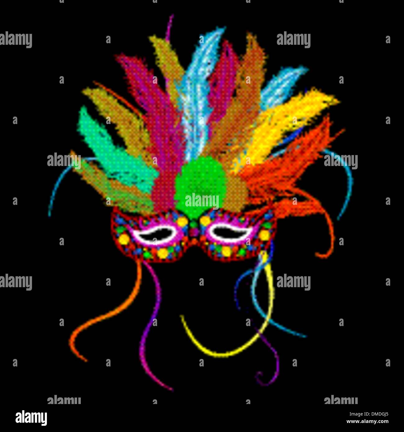 Mardi grass party mask Stock Vector