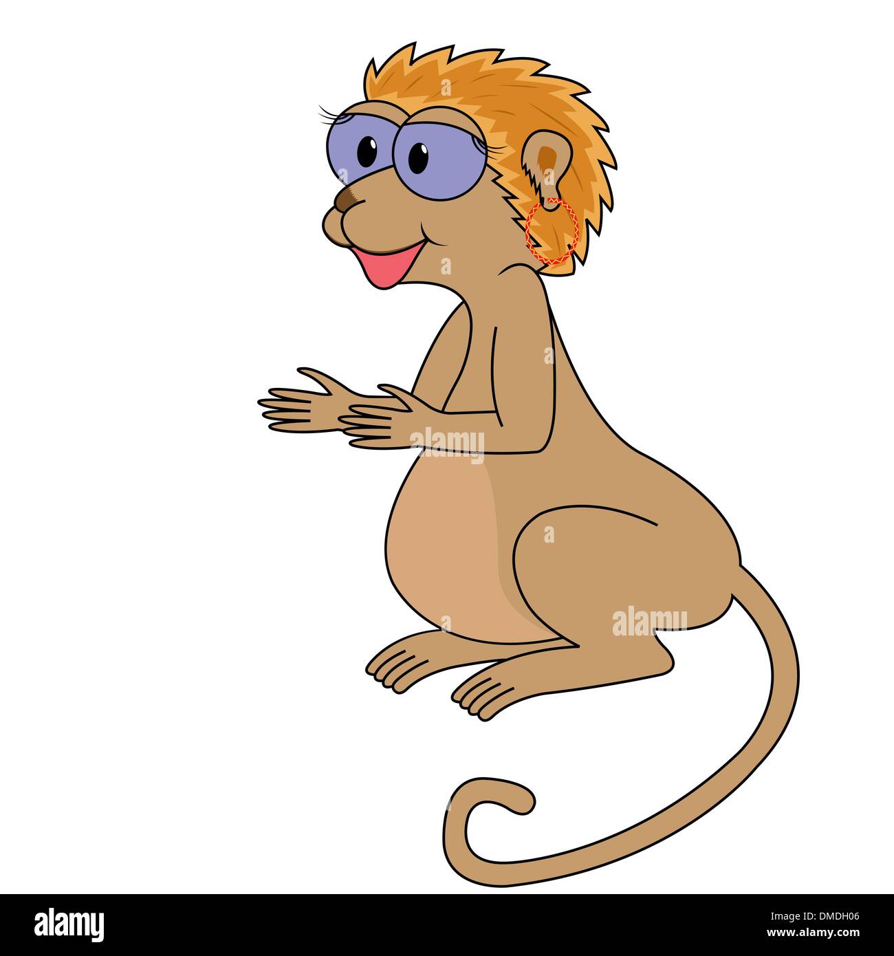 Monkey Cartoon Vector Illustration Stock Vector