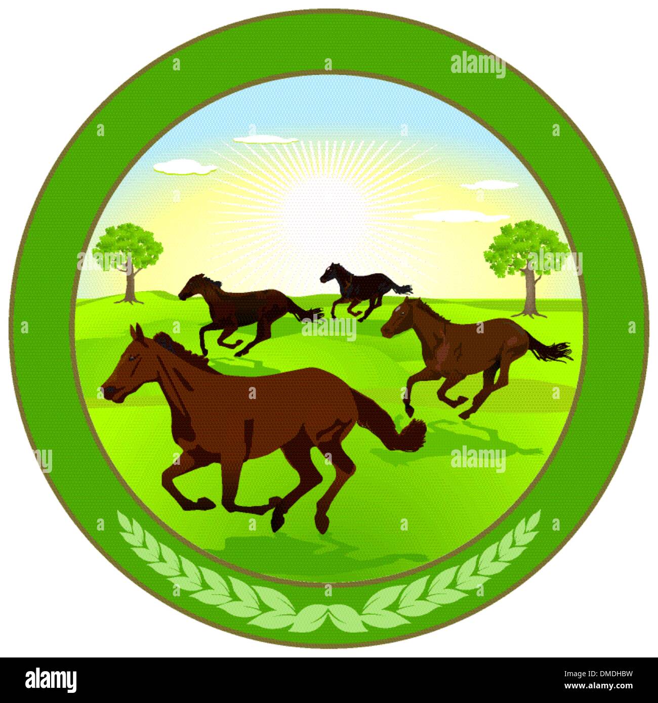 Horse breeding Label Stock Vector