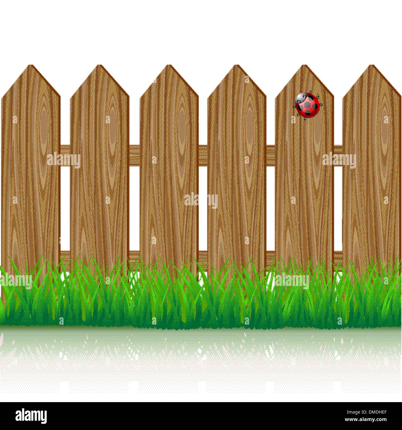 Wooden fence Stock Vector