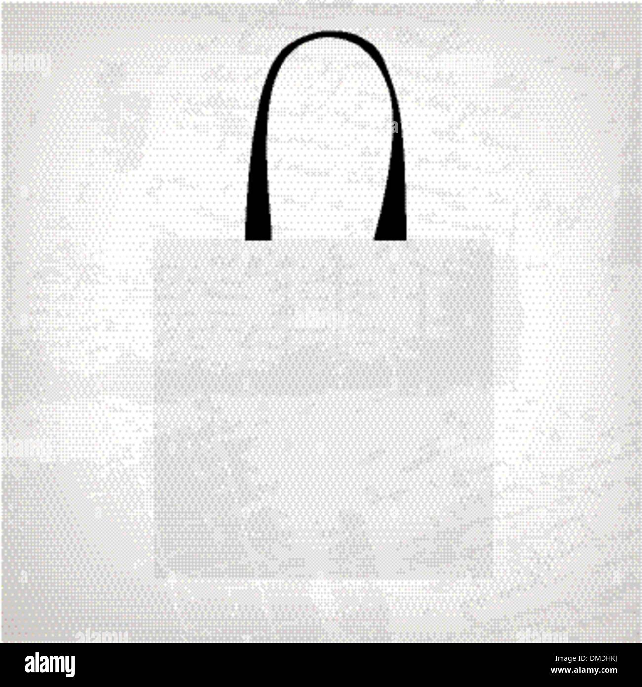 Shopping bag isolated on grunge background for your design Stock Vector