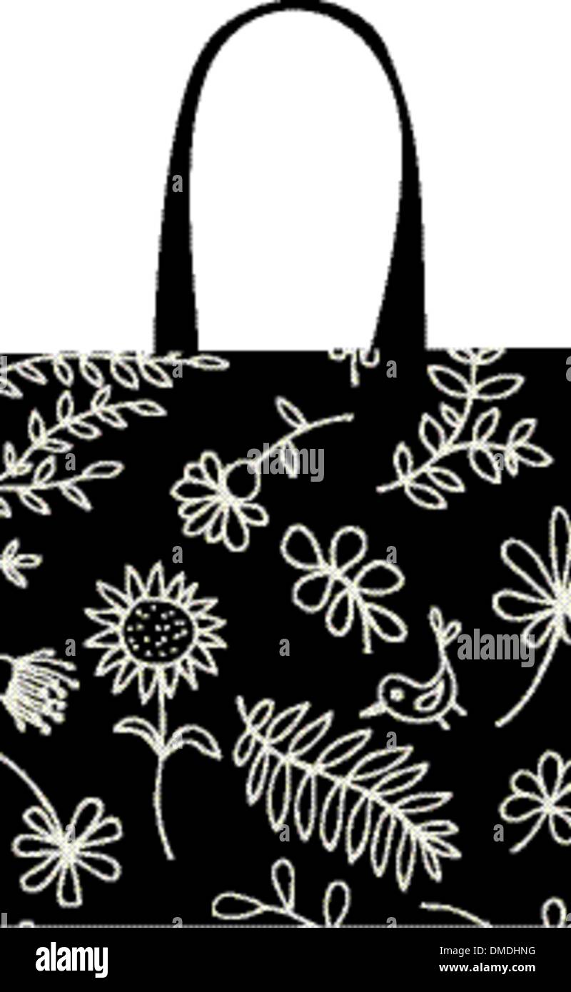 Shopping bag design, floral ornament Stock Vector Image & Art - Alamy