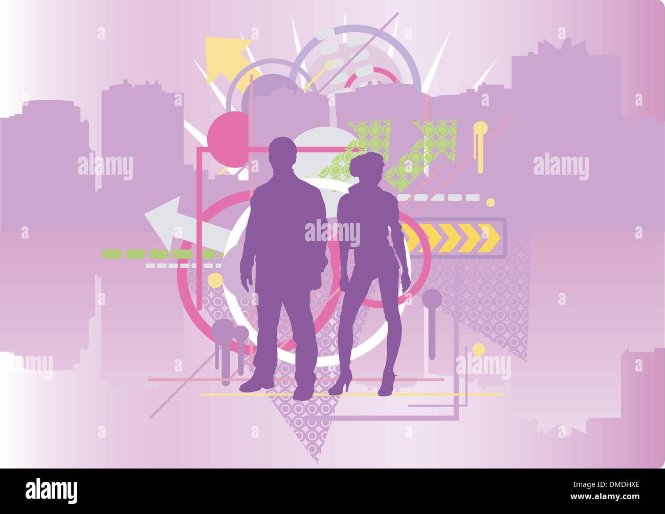 City and people. Stock Vector