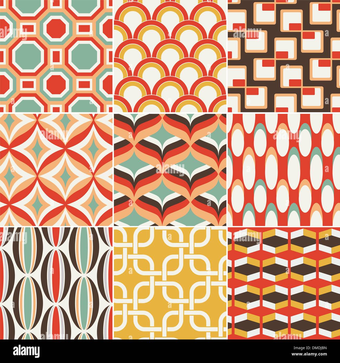 seamless retro pattern Stock Vector Image & Art Alamy