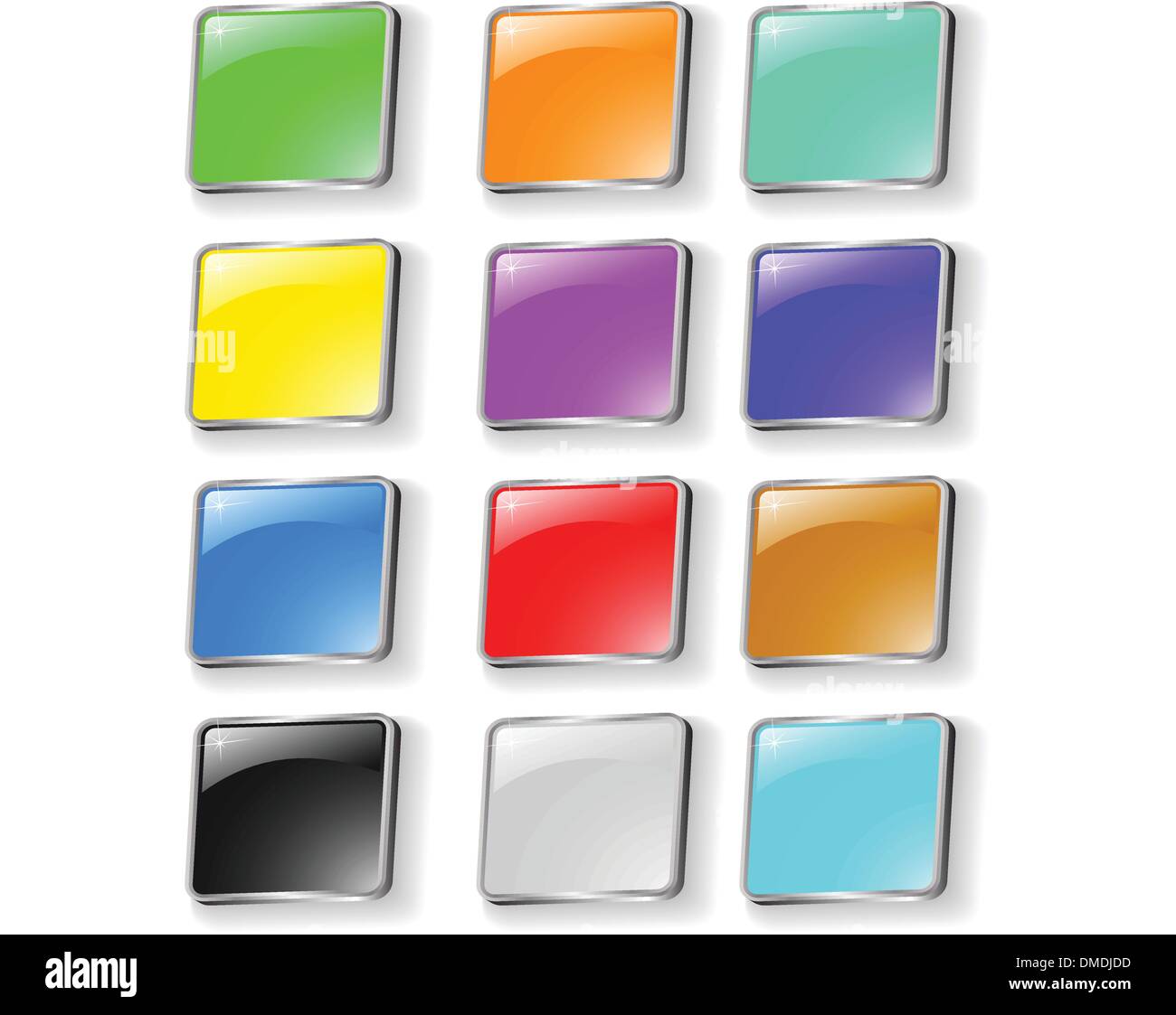 the vector set of colored buttons Stock Vector Image & Art - Alamy