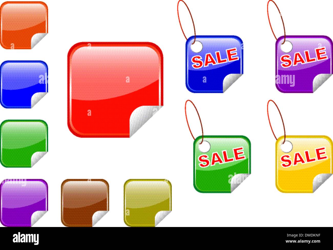 Stickers web Stock Vector