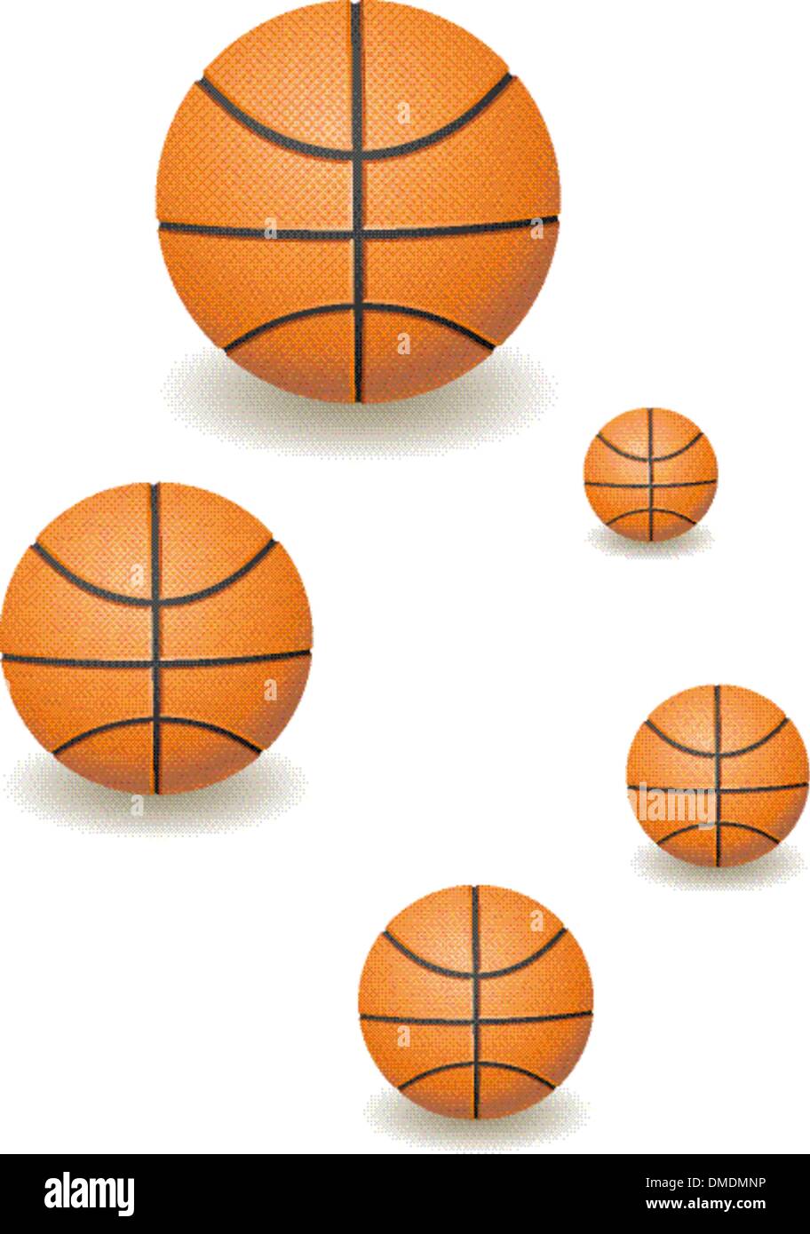 Basketball balls of the different size Stock Vector Image & Art - Alamy