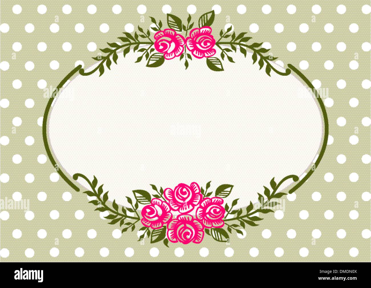 Vintage roses green frame Stock Vector Image & Art - Alamy