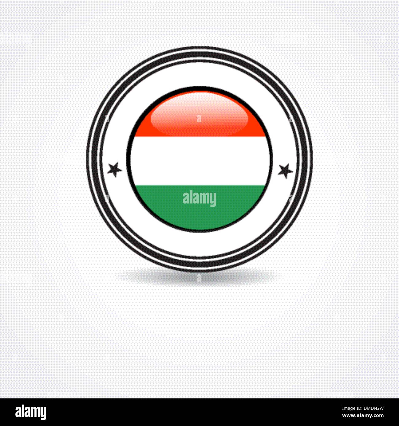 Italian flag in rubber stamp Stock Vector