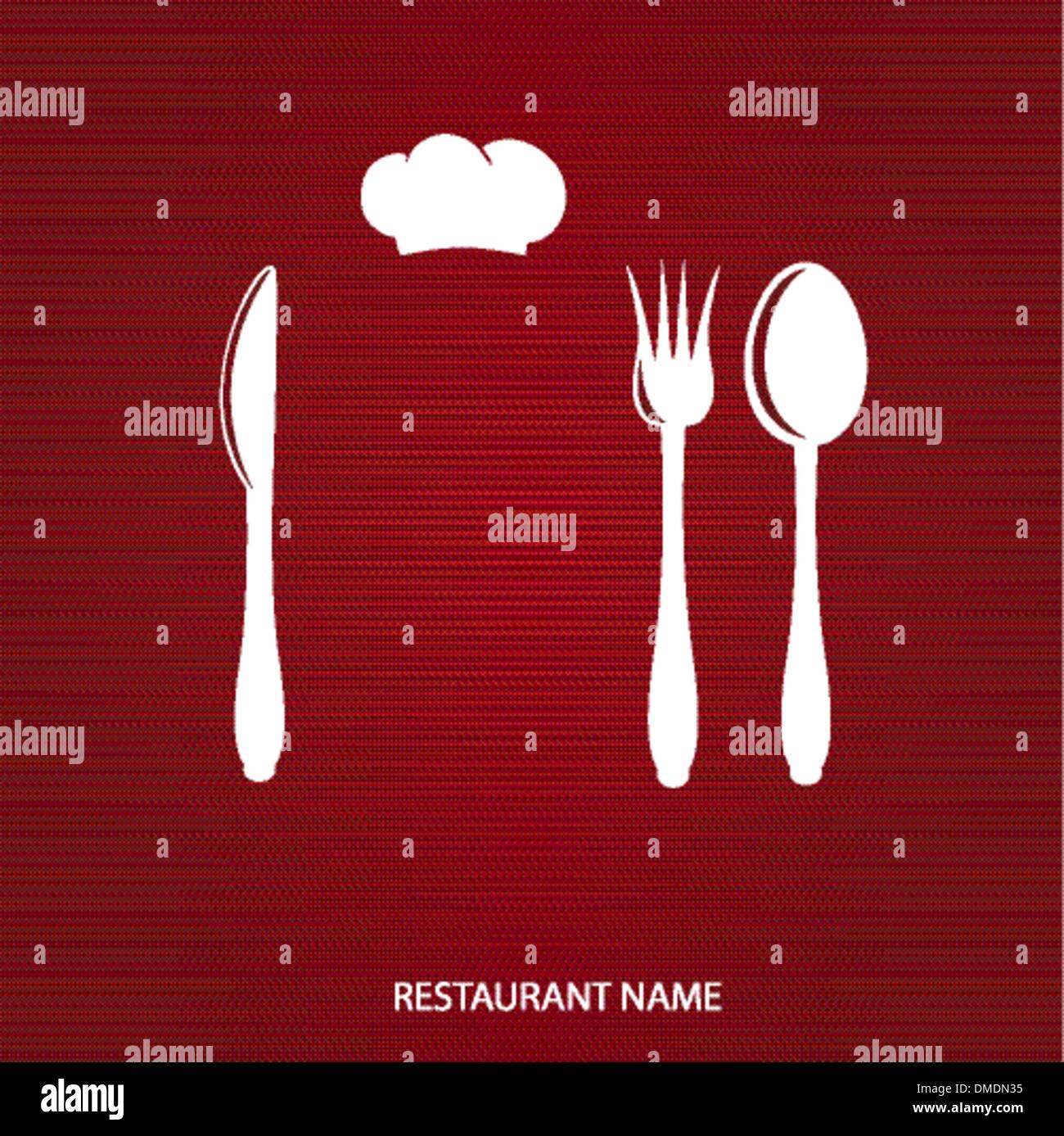 Restaurant menu with knife, spoon and fork Stock Vector Image & Art Alamy