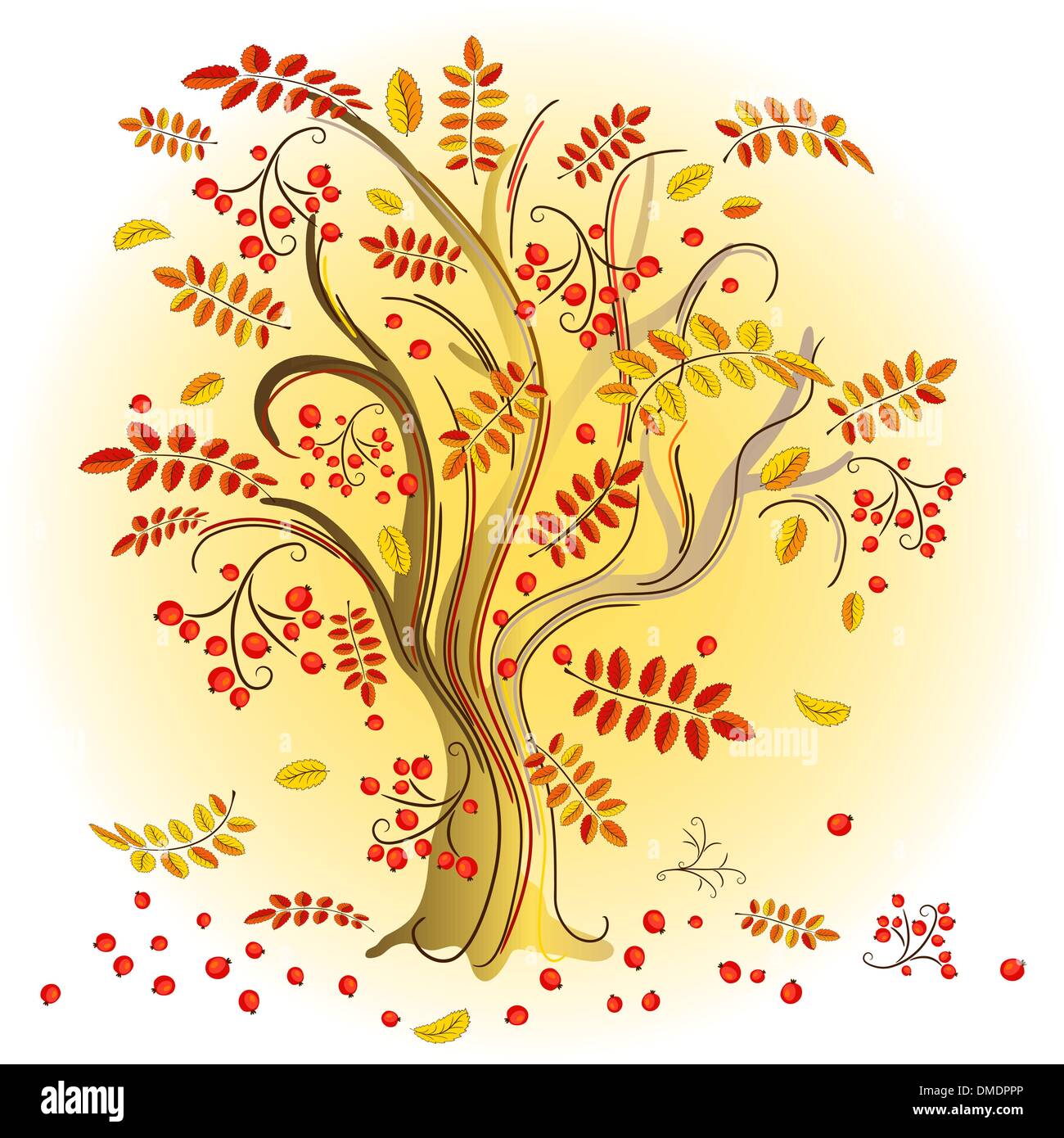 Autumn berry branch Stock Vector Images - Alamy