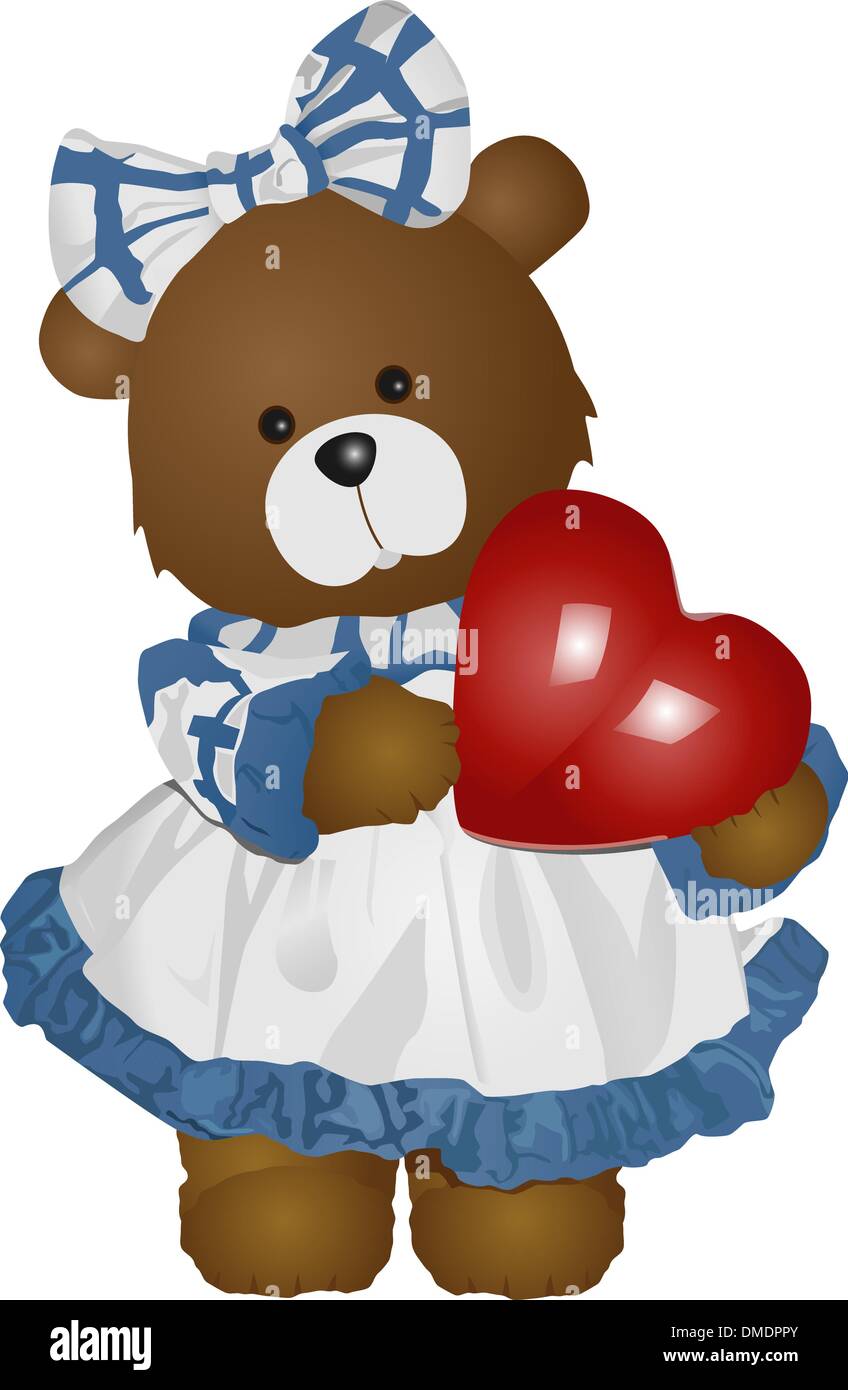 lady teddy Stock Vector