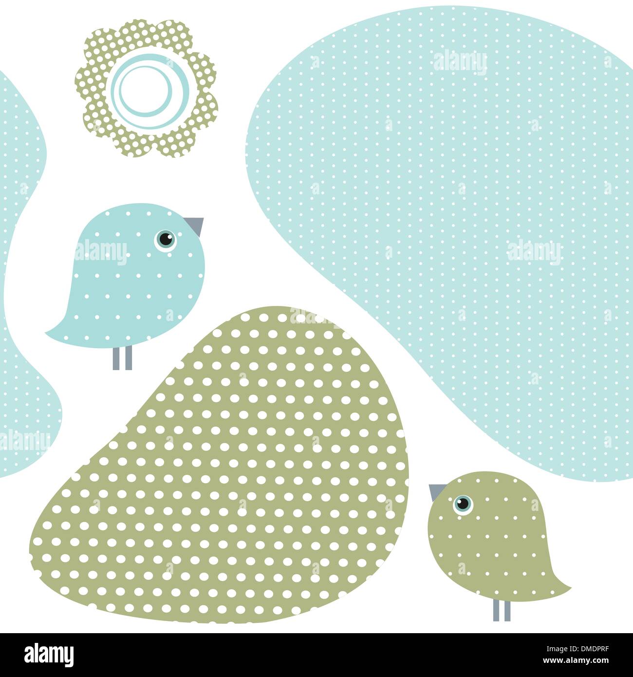 Vintage card with birds on the flowers Stock Vector Image & Art - Alamy