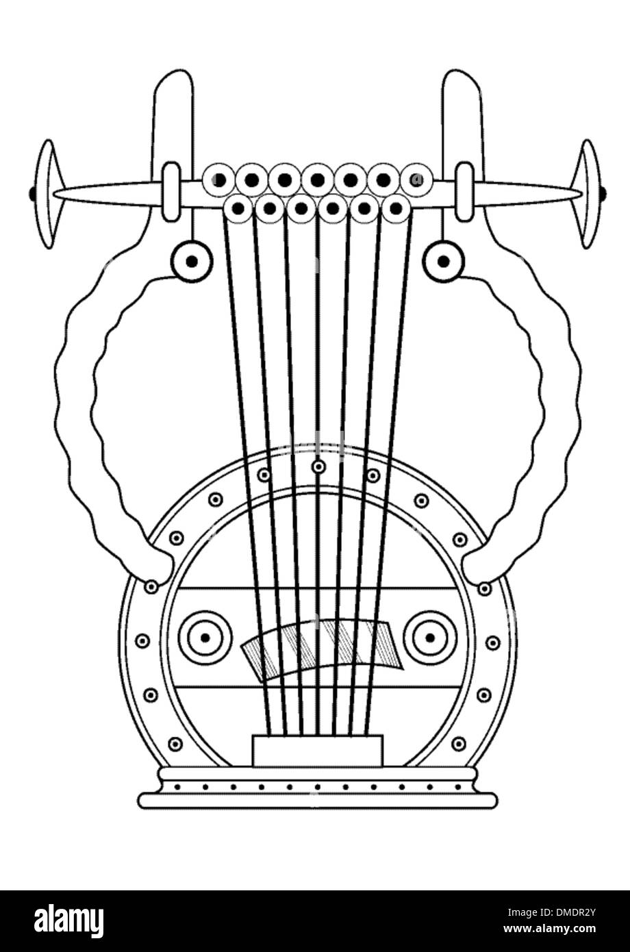 antique Greek Lyra - vector Stock Vector