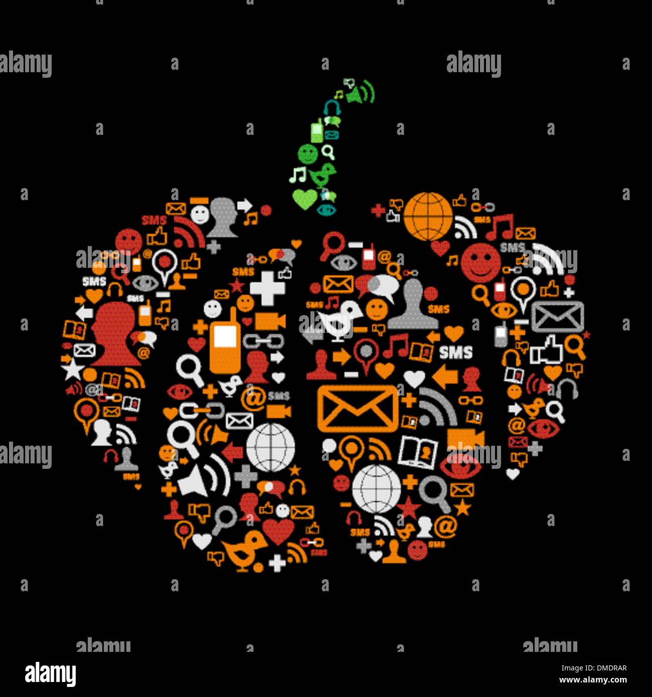 Black pumpkin halloween in Stock Vector Images Alamy