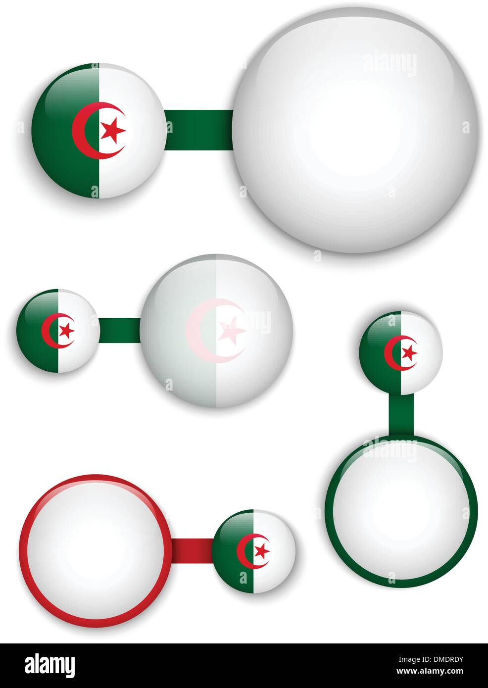 Vector - Algeria Country Set of Banners Stock Vector