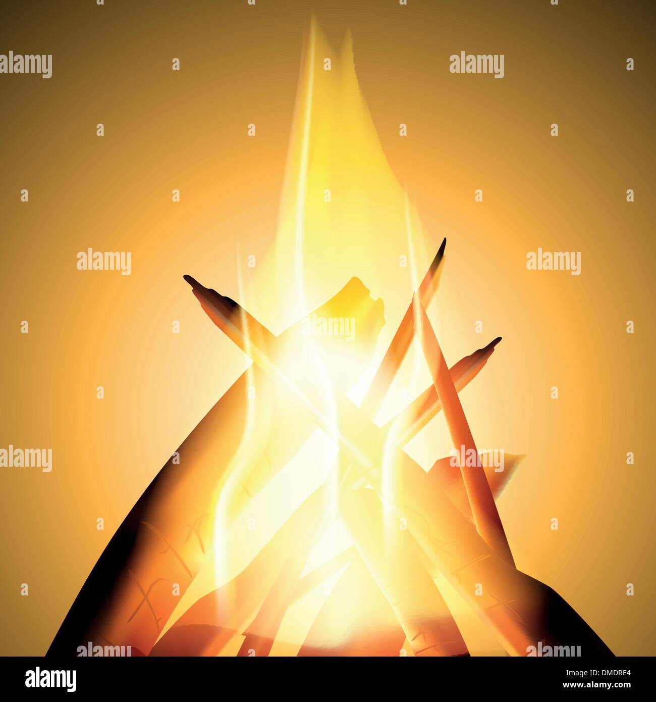Flame, vector icon Stock Vector