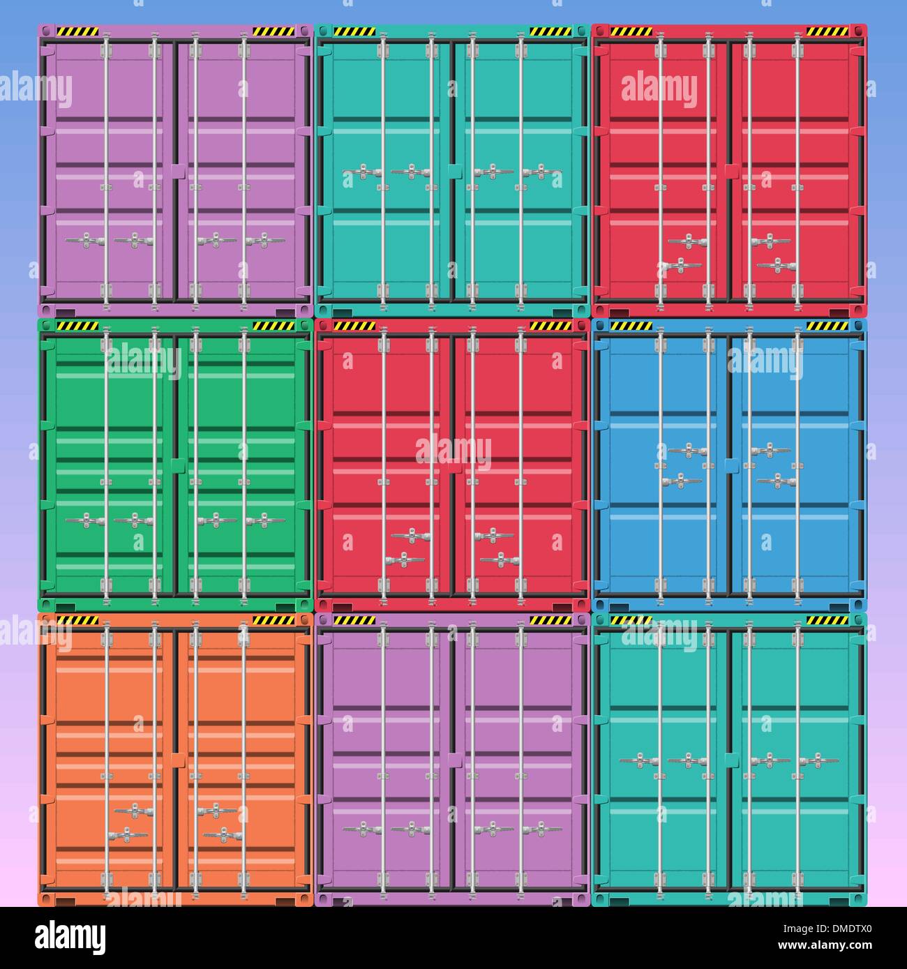 Freight Containers Stock Vector
