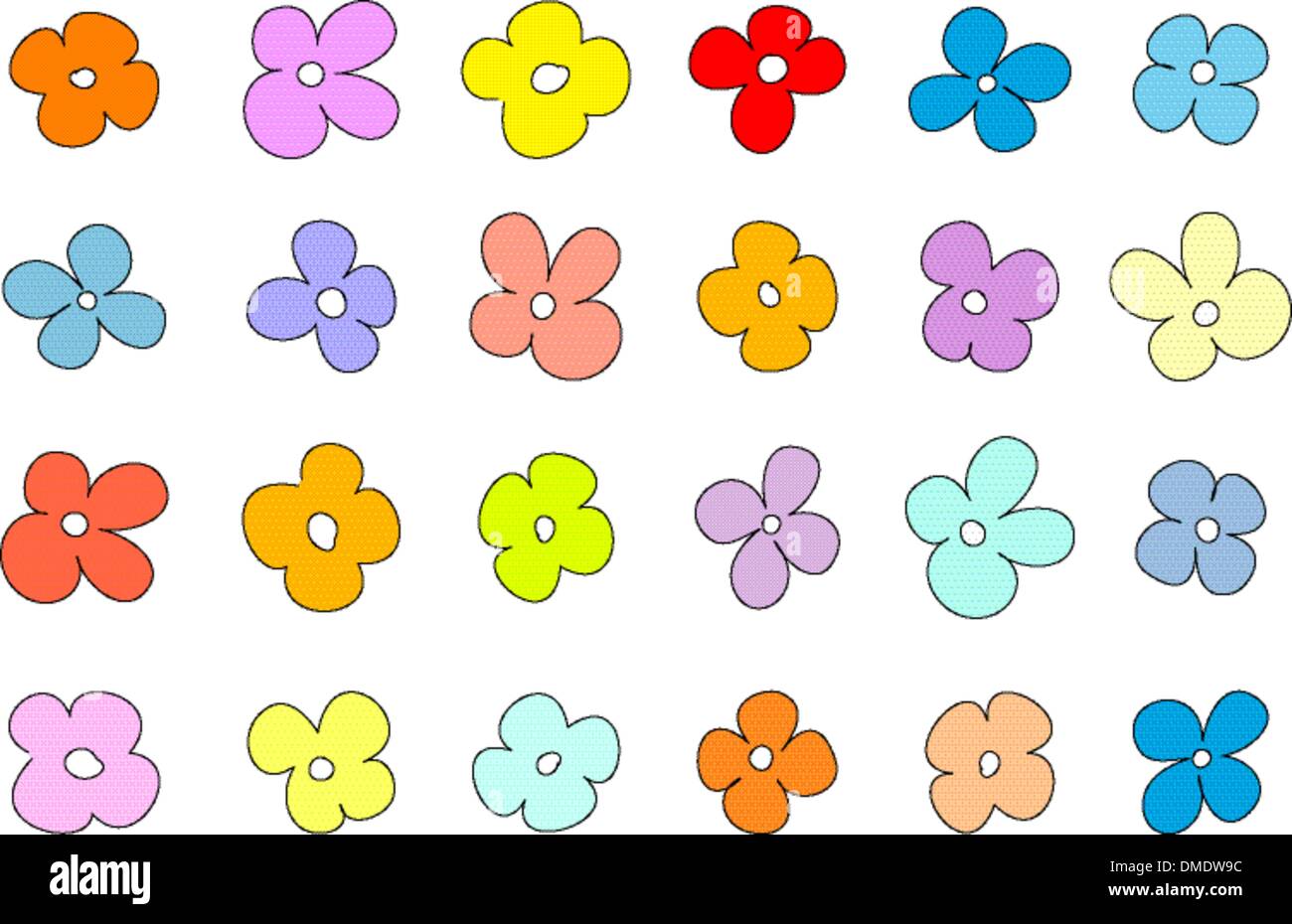 Simple flower pattern Stock Vector