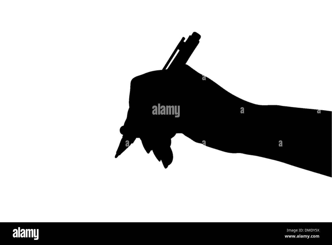Student handwriting with pencil Black and White Stock Photos & Images ...