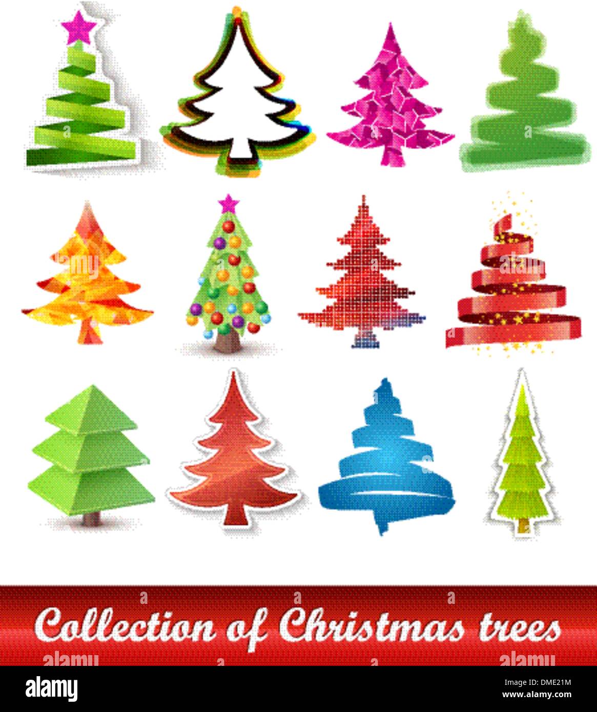 Collection of Christmas trees Stock Vector Image & Art - Alamy