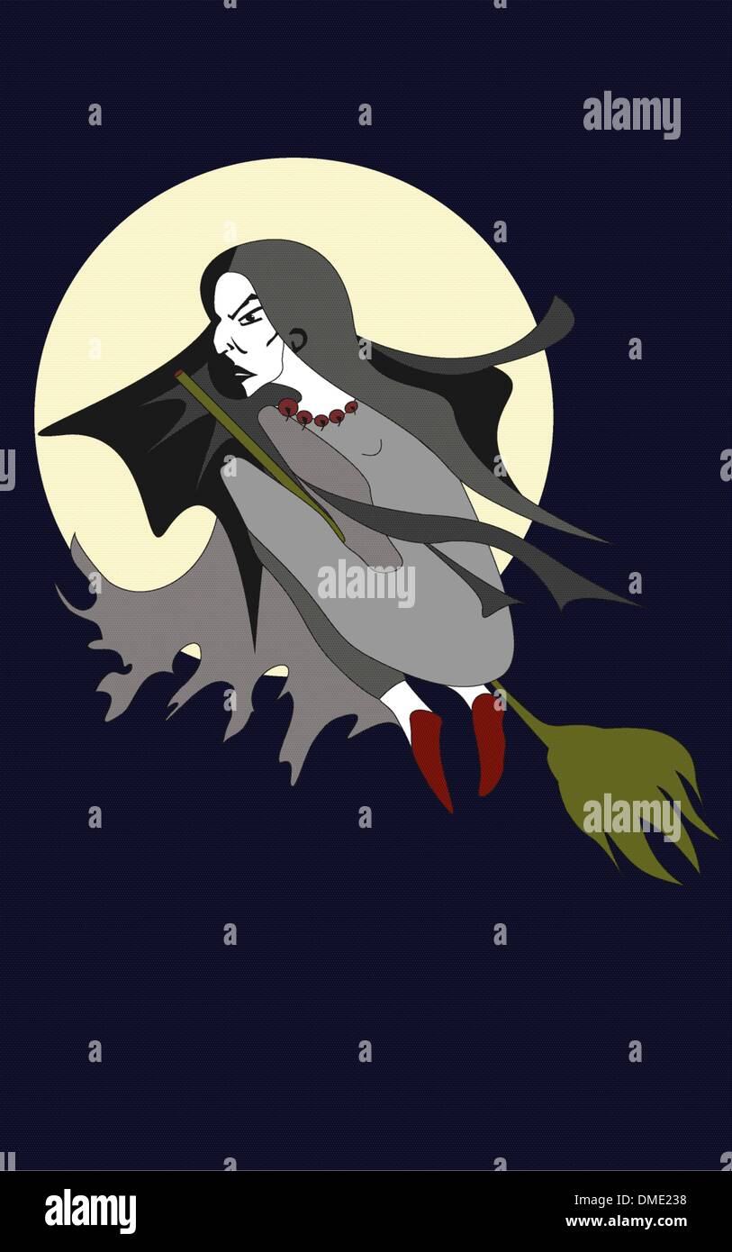 Wicked witch broom Stock Vector Images - Alamy