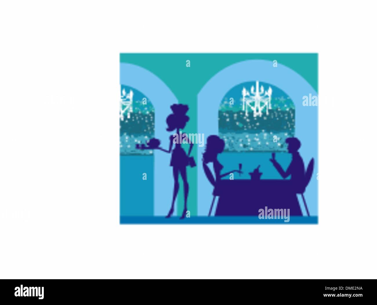 waitress serving coffee Stock Vector Image & Art Alamy