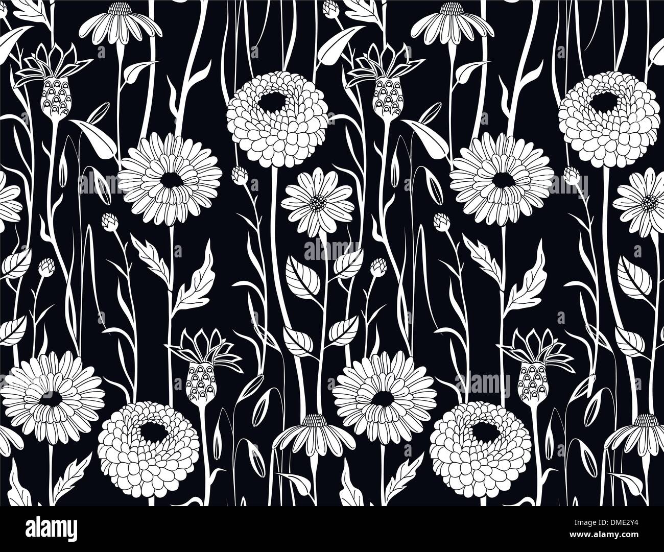 Floral seamless background Stock Vector