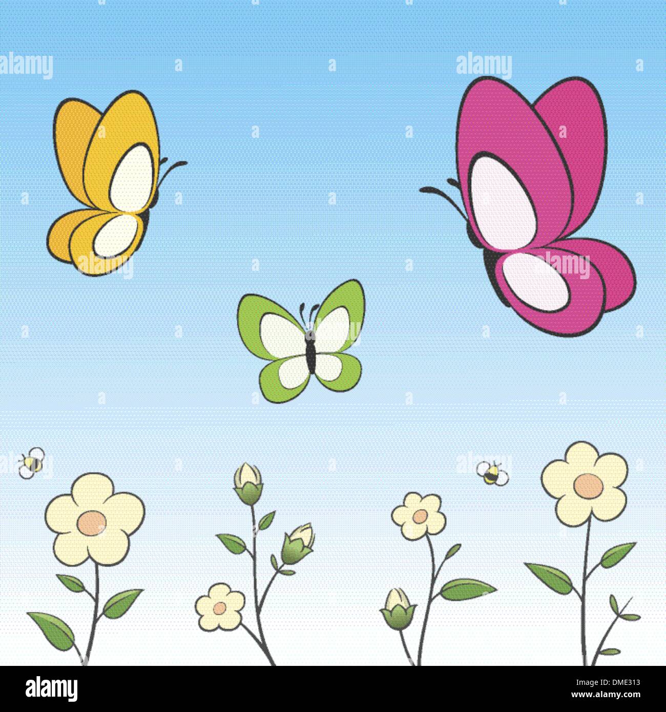 Cartoon Butterflies and Flowers Stock Vector Image & Art - Alamy Cartoon Butterflies and Flowers Stock Vector Image & Art - Alamy