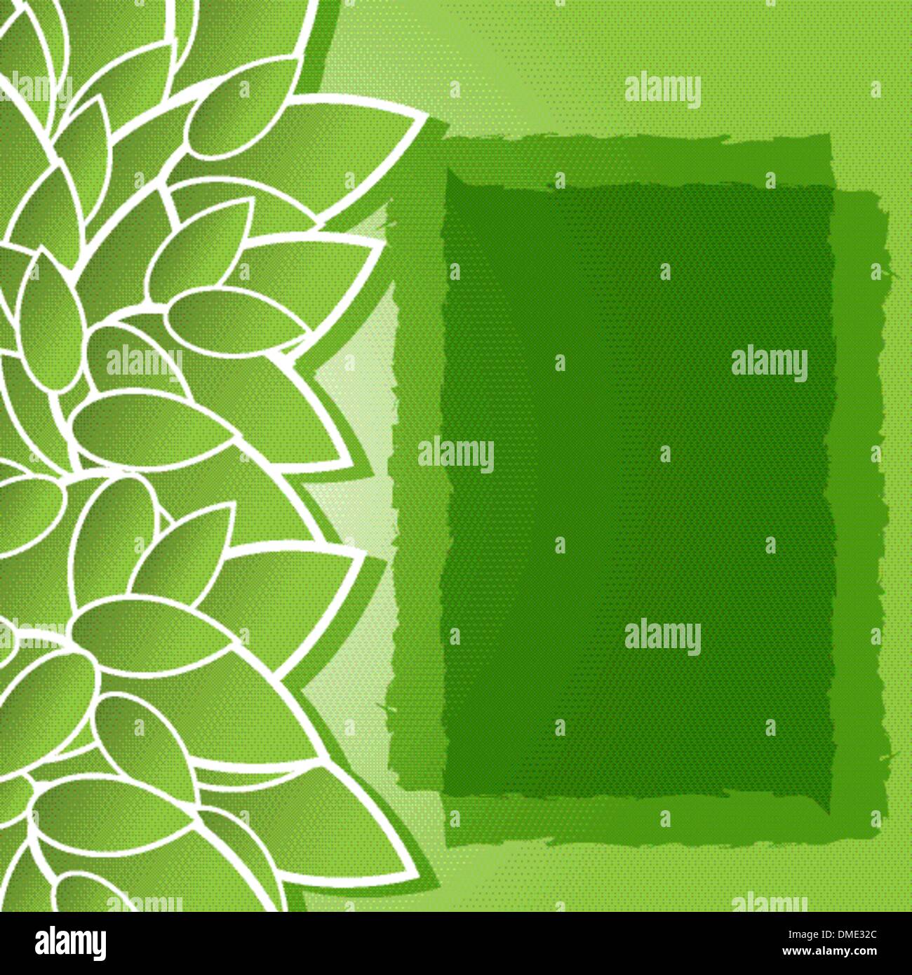 green background with leaves Stock Vector Image & Art - Alamy