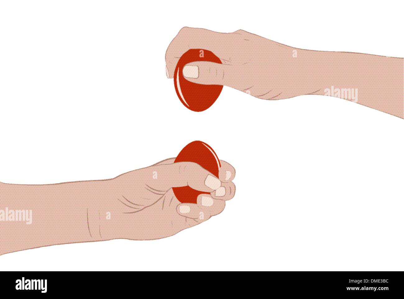 Hands holding easter eggs Stock Vector