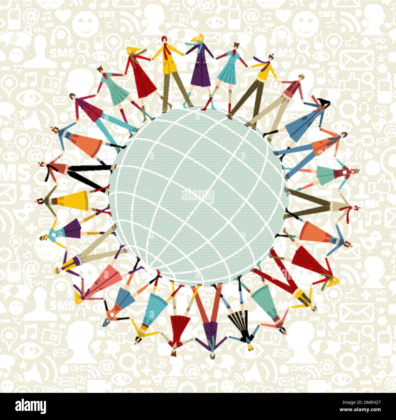 World social media network around the world Stock Vector Image & Art ...