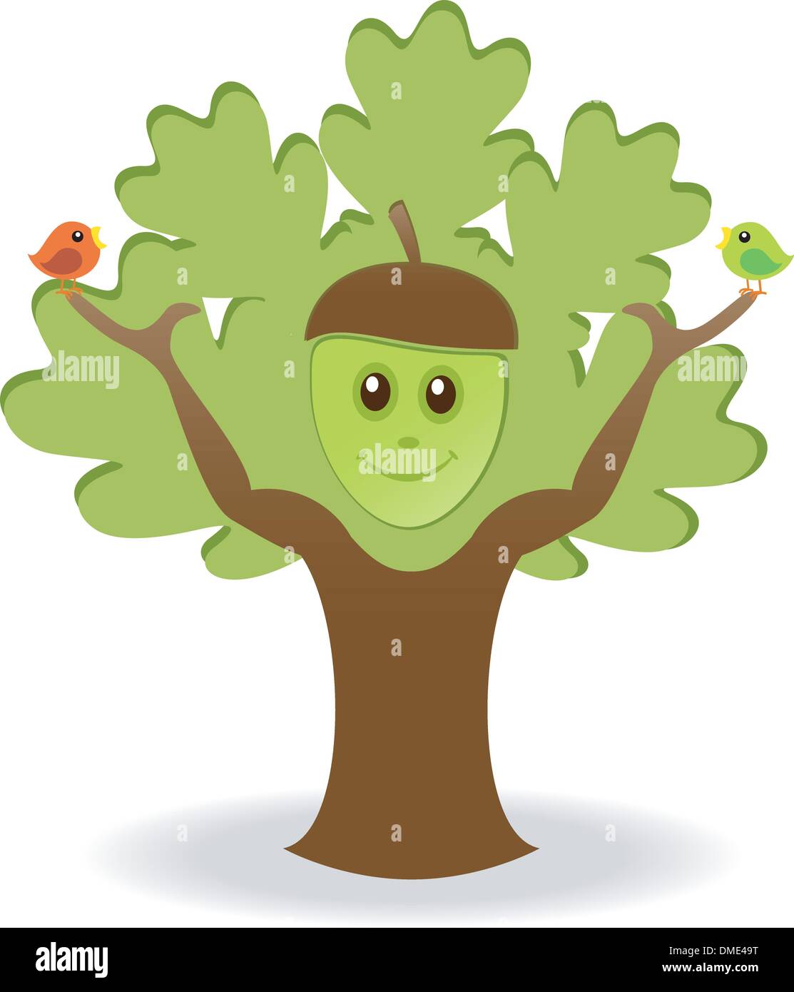 Oak tree shadow Stock Vector Images - Alamy