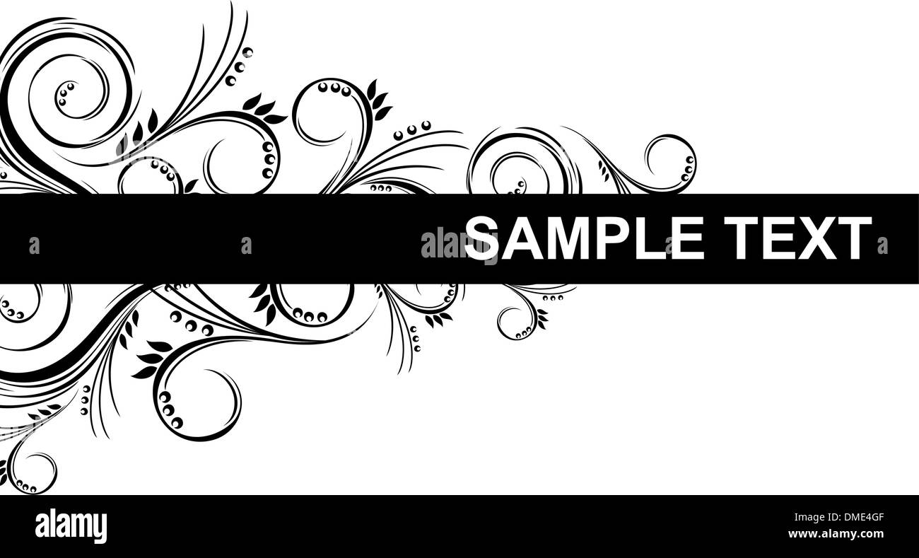 Floral border Black and White Stock Photos & Images - Alamy