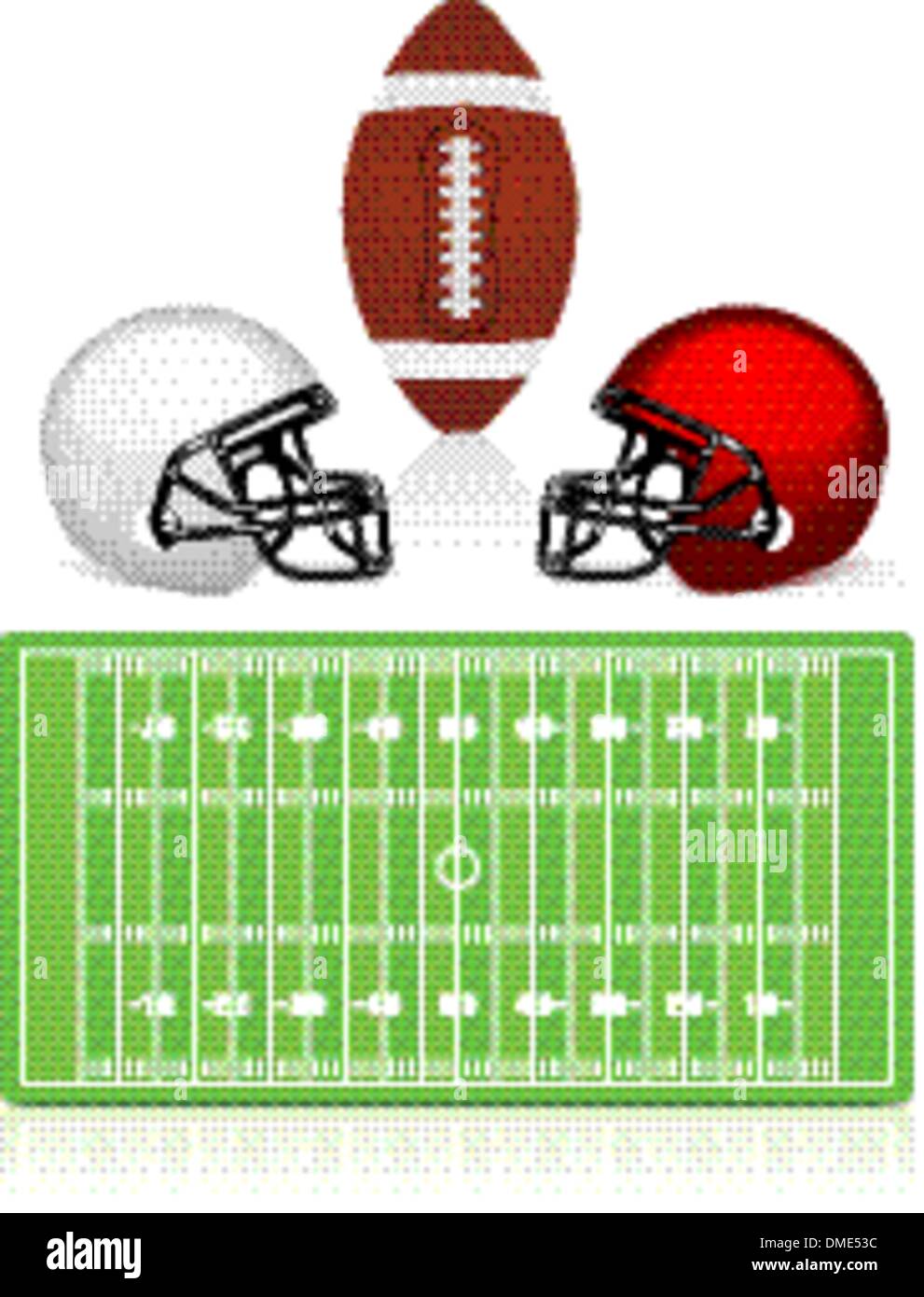 American football field hi-res stock photography and images - Alamy