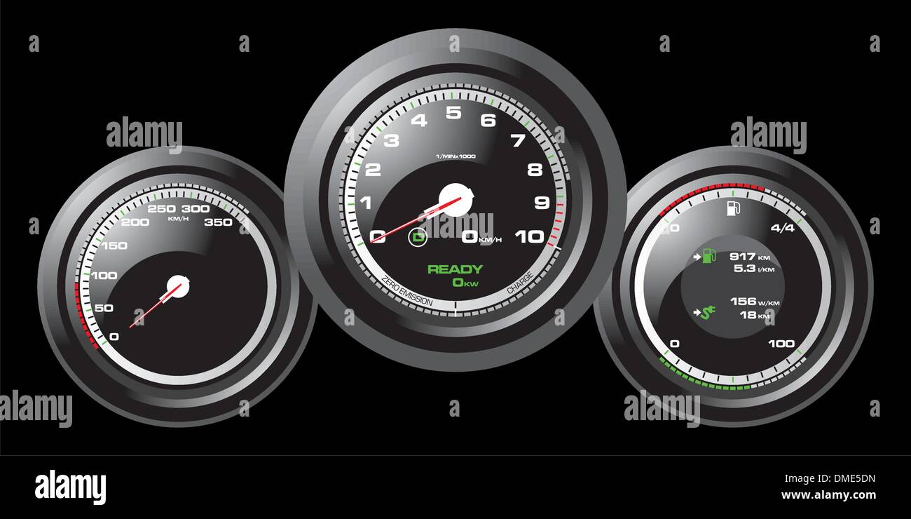 Racing Car Speedometer Stock Vector