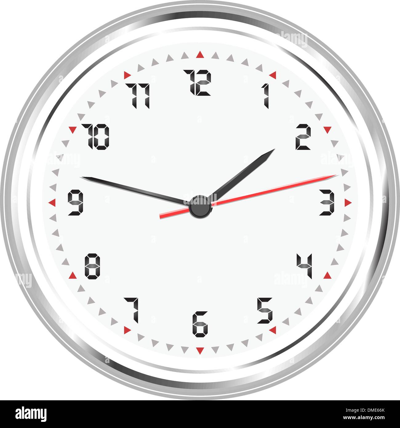 wall clock isolated on white background vector Stock Vector Image & Art ...