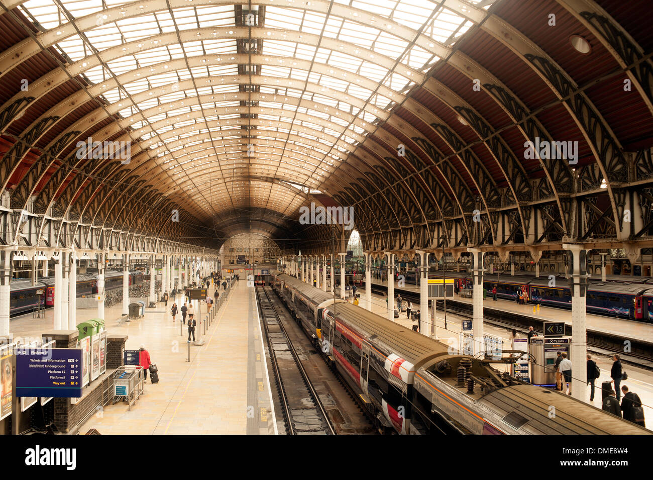 Paddington train station, West London, England, United Kingdom Stock