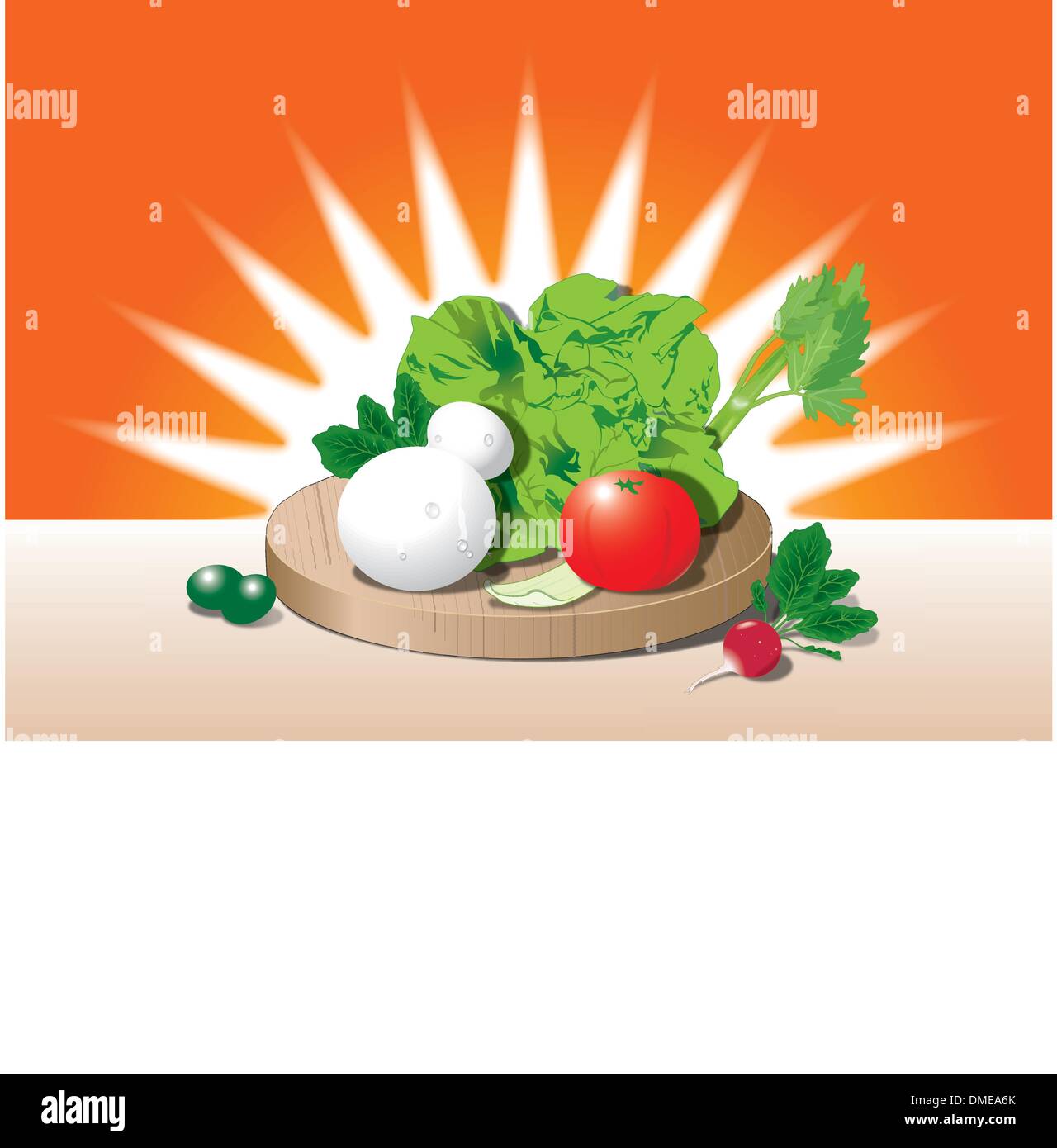 mediterranean diet with mozzarella Stock Vector Image & Art Alamy