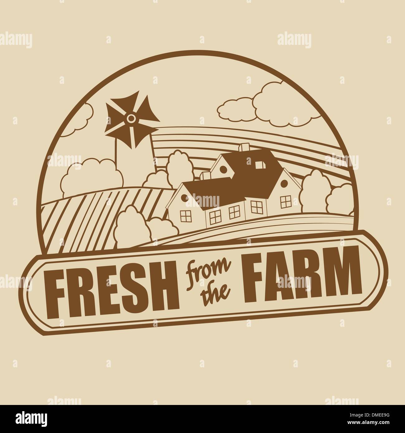 Fresh from the farm stamp Stock Vector