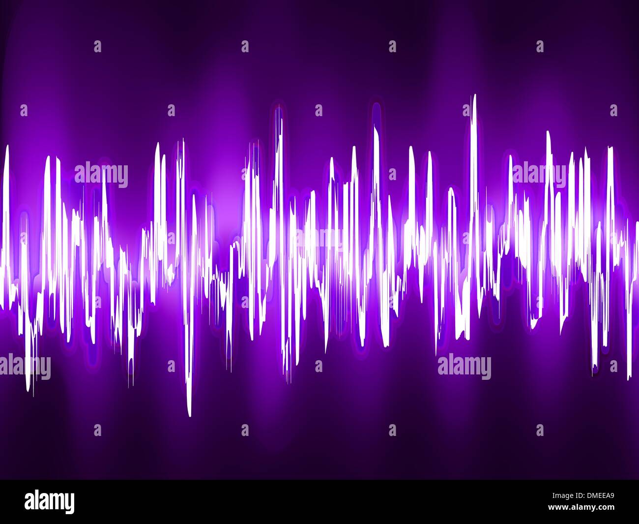 Sound waves oscillating on black background. EPS 8 Stock Vector