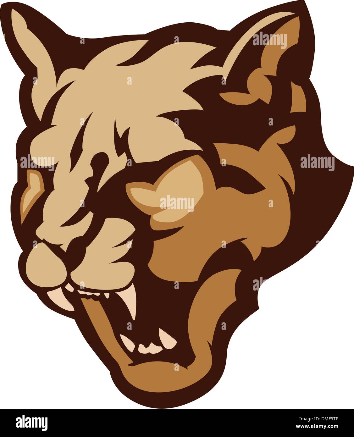 Cougar Mascot Head Vector Illustration Stock Vector