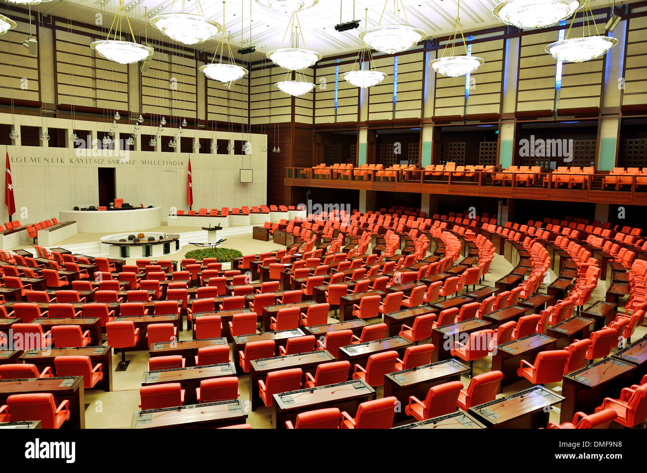 Inside Turkish Parliament. Ankara, Turkey Stock Photo